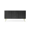 ZOVA Kommode Rillenfront 168cm | Gold & Schwarz | Goldstoff24