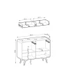 Sideboard HELION Eiche Hell | Skandi Kommode