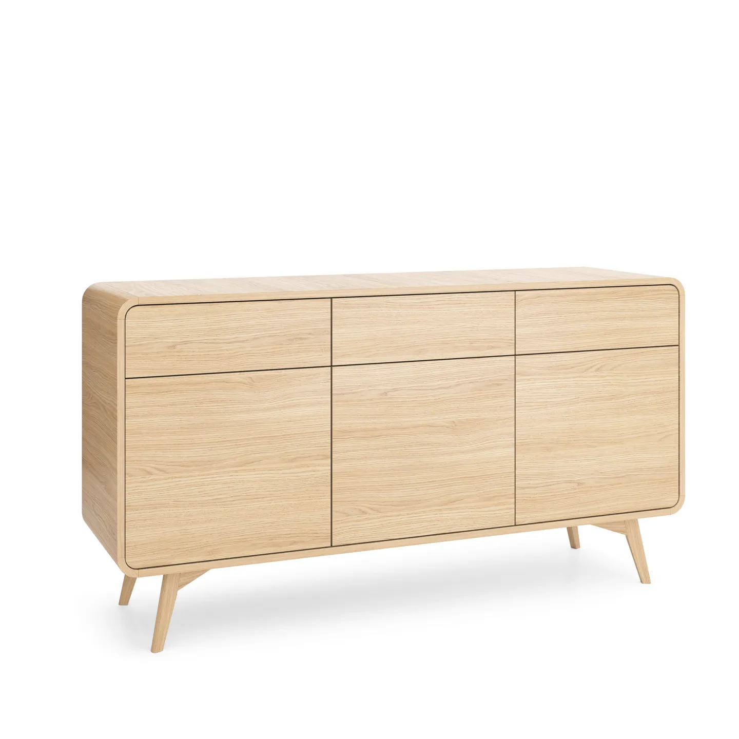 Sideboard HELION KSZ 160 skandinavisch Eiche hell Kommode