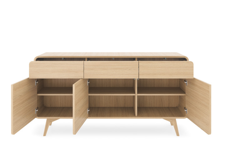 Sideboard HELION KSZ 160 skandinavisch Eiche hell Kommode