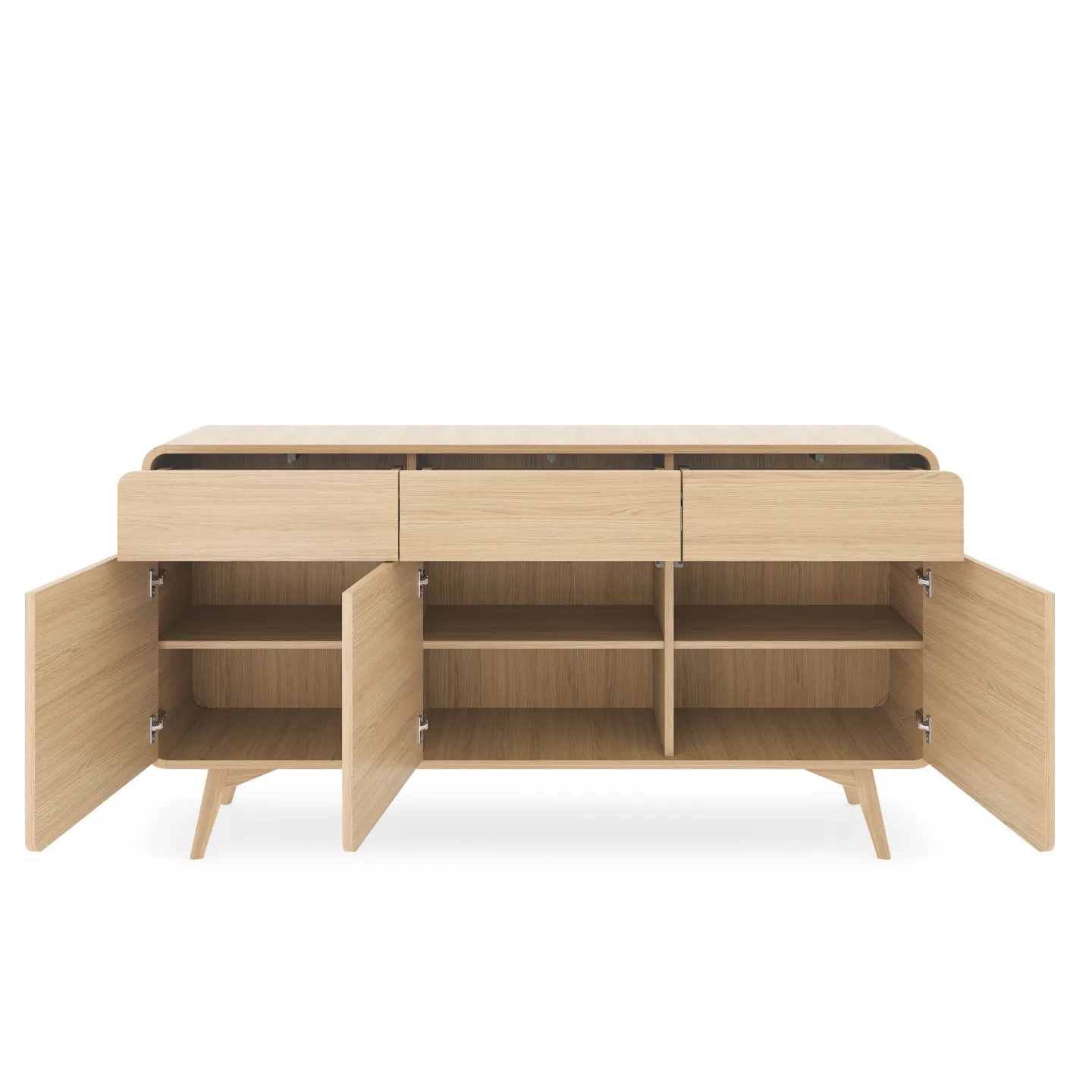 Sideboard HELION KSZ 160 skandinavisch Eiche hell Kommode