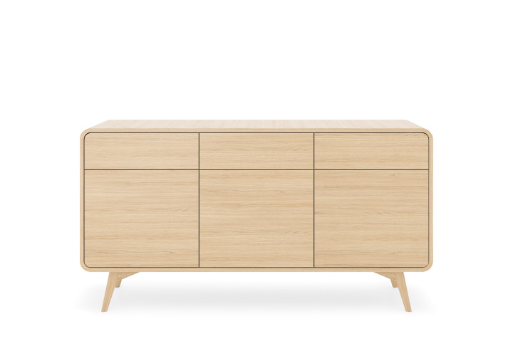Sideboard HELION KSZ 160 skandinavisch Eiche hell Kommode