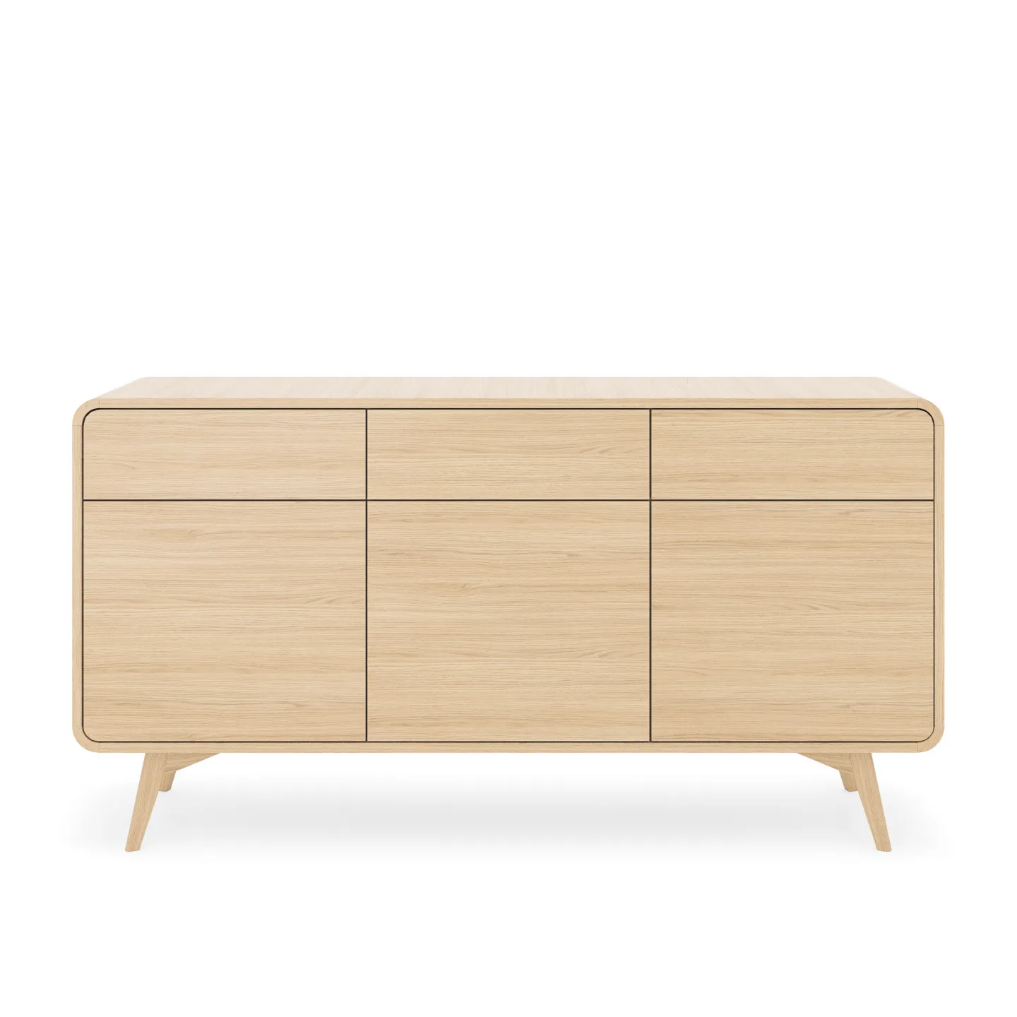 Sideboard HELION KSZ 160 skandinavisch Eiche hell Kommode