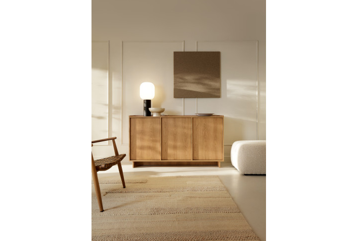 Sideboard Holz Eiche Yasumi K147 | Schiebetüren | Goldstoff24