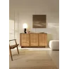 Sideboard Holz Eiche Yasumi K147 | Schiebetüren | Goldstoff24