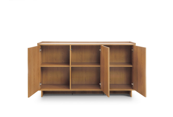 Sideboard Holz Eiche Yasumi K147 | Schiebetüren | Goldstoff24