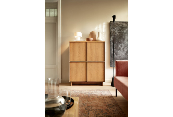 Highboard Holz Eiche Yasumi KW98 – Modern & 4-türig