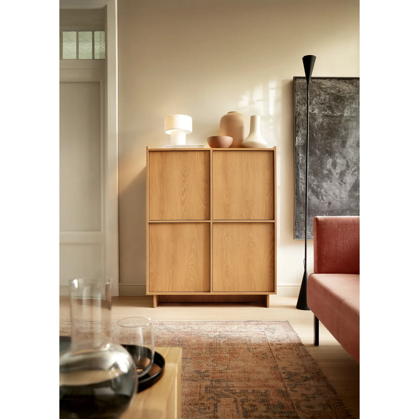 Highboard Holz Eiche Yasumi KW98 – Modern & 4-türig