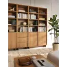 Bücherregal mit Türen aus Holz – Standregal Eiche Natur