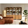 Bücherregal mit Türen aus Holz – Standregal Eiche Natur