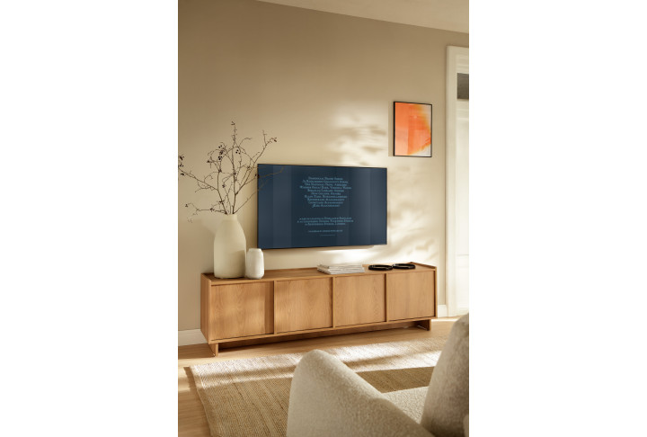 TV-Schrank Eiche Holzoptik Lowboard 175 cm | Yasumi