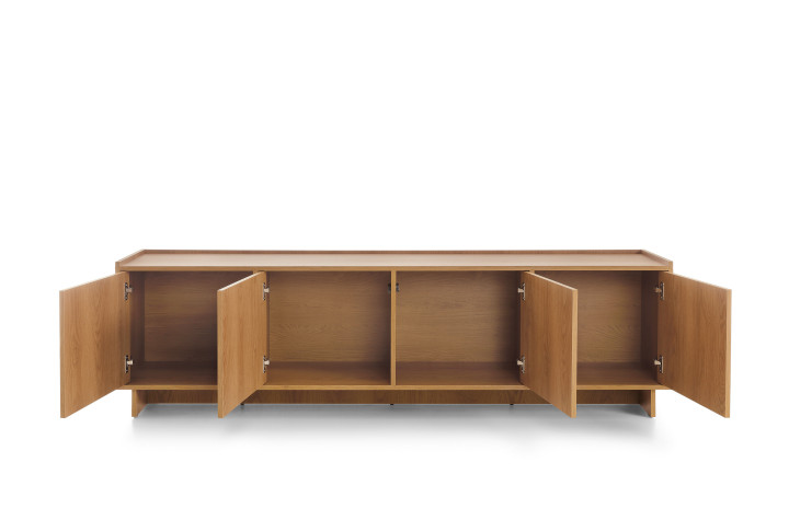 TV-Schrank Eiche Holzoptik Lowboard 175 cm | Yasumi