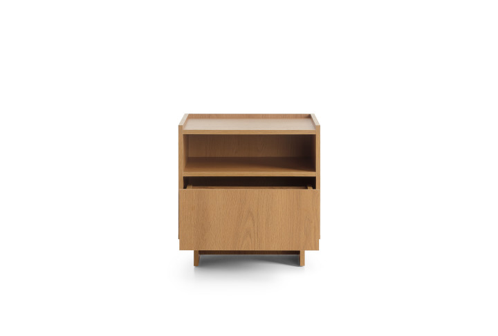 Nachttisch Yasumi S50 Eiche mit Schublade – Nachtkonsole Skandi
