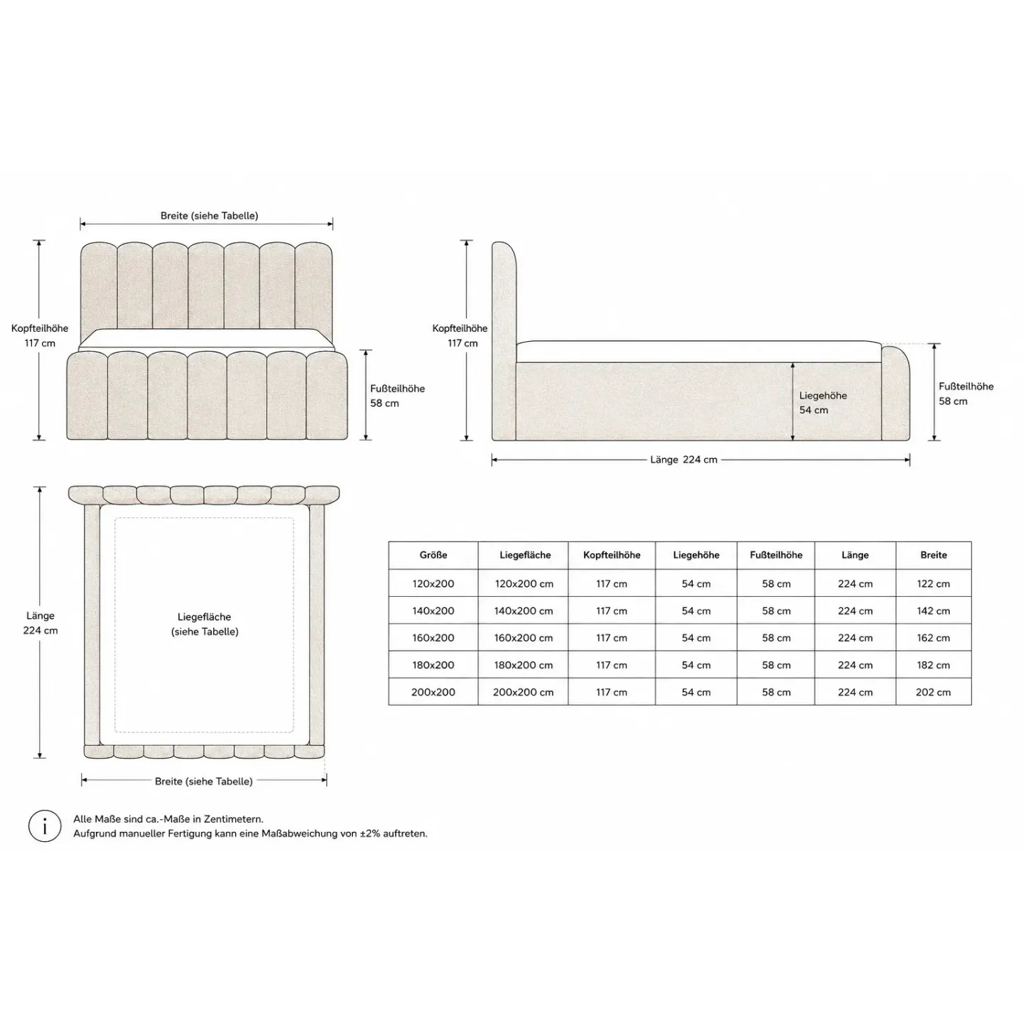 ETERNA BOXSPRINGBETT modernes Boxspringbett mit Bettkasten