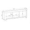 Lowboard BARI RTV Eiche hell 168 cm | TV-Schrank Holzoptik