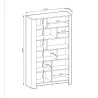 Bücherregal Eiche Optik 103x170x39 cm | BARI RG103