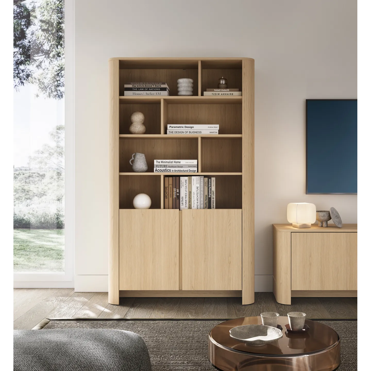 Bücherregal Eiche Optik 103x170x39 cm | BARI RG103