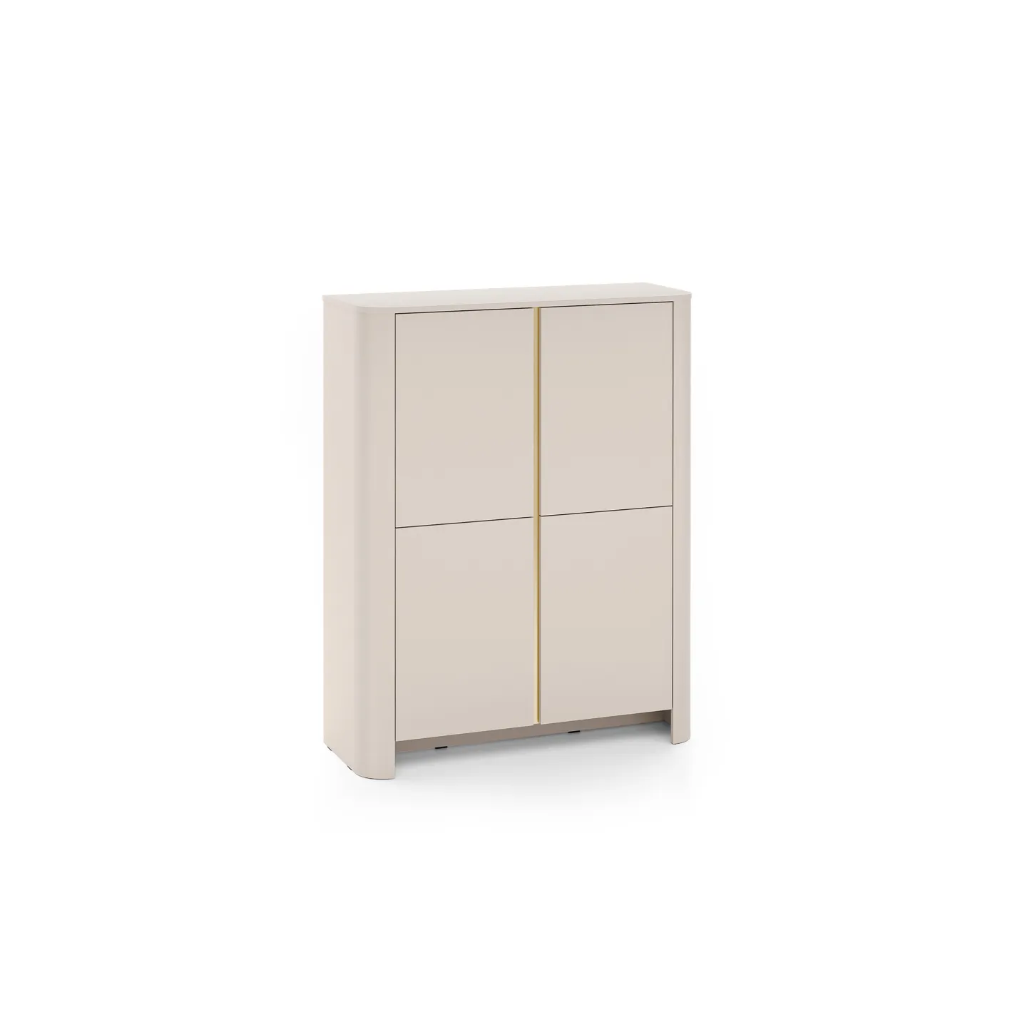 BARI K103 Kommode schmal 4-türig 103x39x132 cm