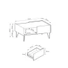 Couchtisch Harmony Schwarz Matt mit Marmoroptik