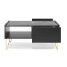 Couchtisch Harmony Schwarz Matt mit Marmoroptik