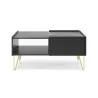 Couchtisch Harmony Schwarz Matt mit Marmoroptik