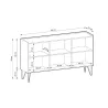 Harmony K-144 Sideboard Schwarz Matt mit Marmoroptik