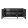 Harmony K-144 Sideboard Schwarz Matt mit Marmoroptik