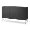 Harmony K-144 Sideboard Schwarz Matt mit Marmoroptik