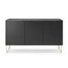 Harmony K-144 Sideboard Schwarz Matt mit Marmoroptik