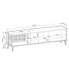 TV-Lowboard VICI RTV-180 Weiß/Walnuss 180 cm