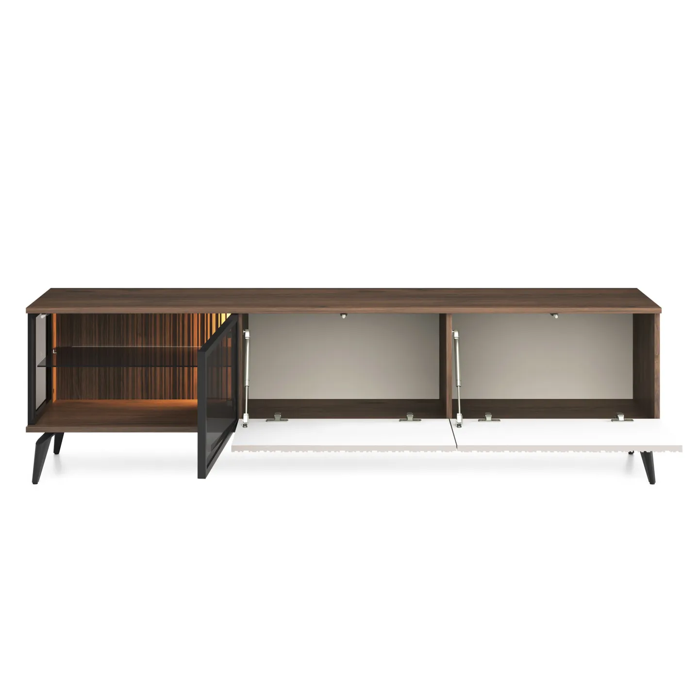 TV-Lowboard VICI RTV-180 Weiß/Walnuss 180 cm