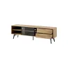 TV-Lowboard SLIDE RTV-180 Eiche/Schwarz 180 cm