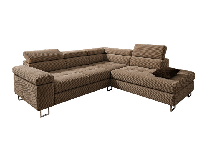 Cord Ecksofa VOYAGE mit Schlaffunktion & Bettkasten | Goldstoff24