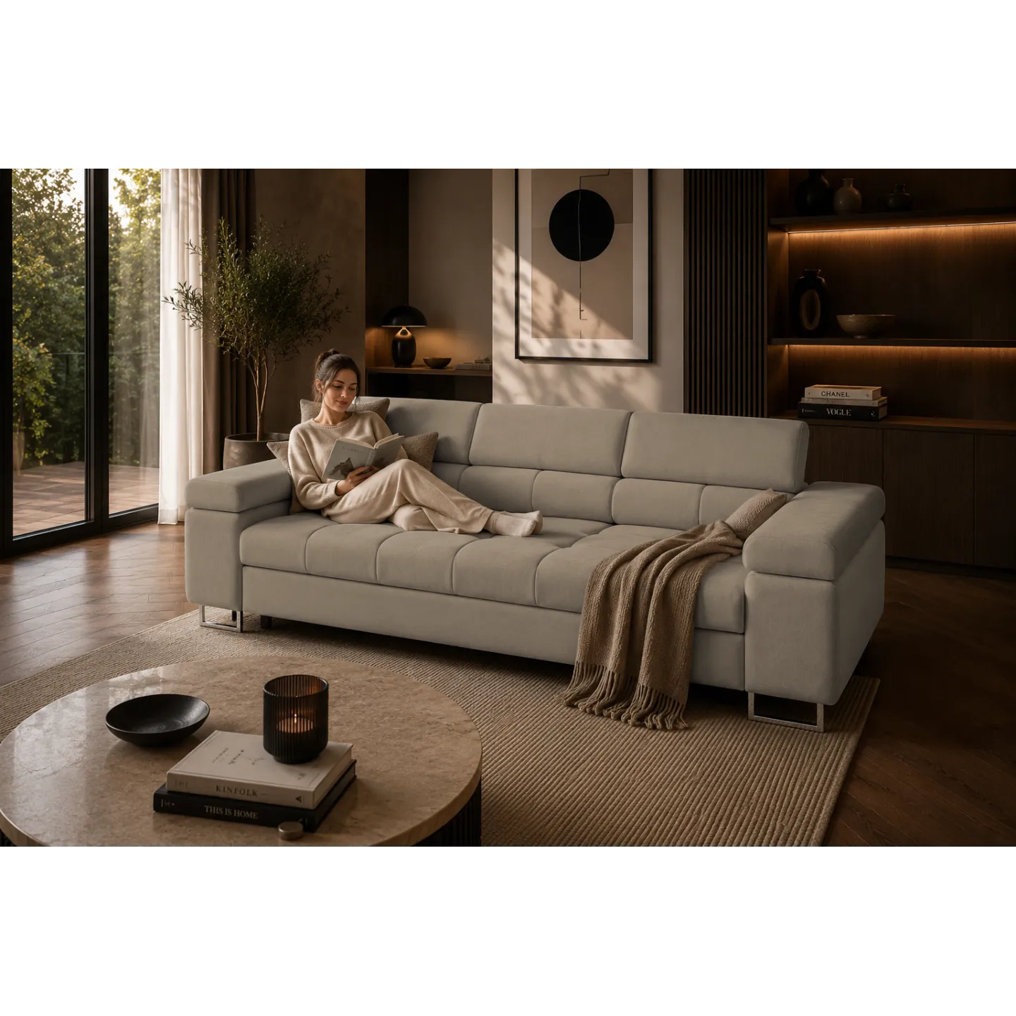Schlafsofa PAROS mit Bettkasten & Schlaffunktion