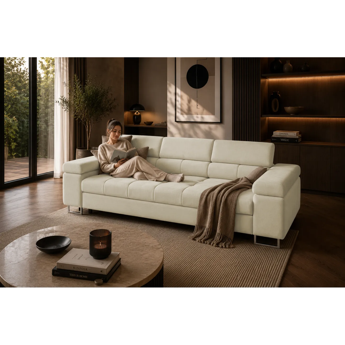 Schlafsofa PAROS mit Bettkasten & Schlaffunktion