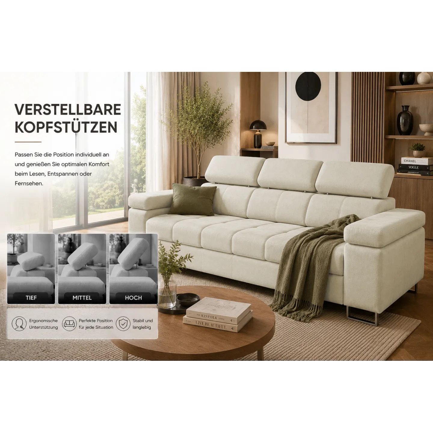 Schlafsofa PAROS mit Bettkasten & Schlaffunktion