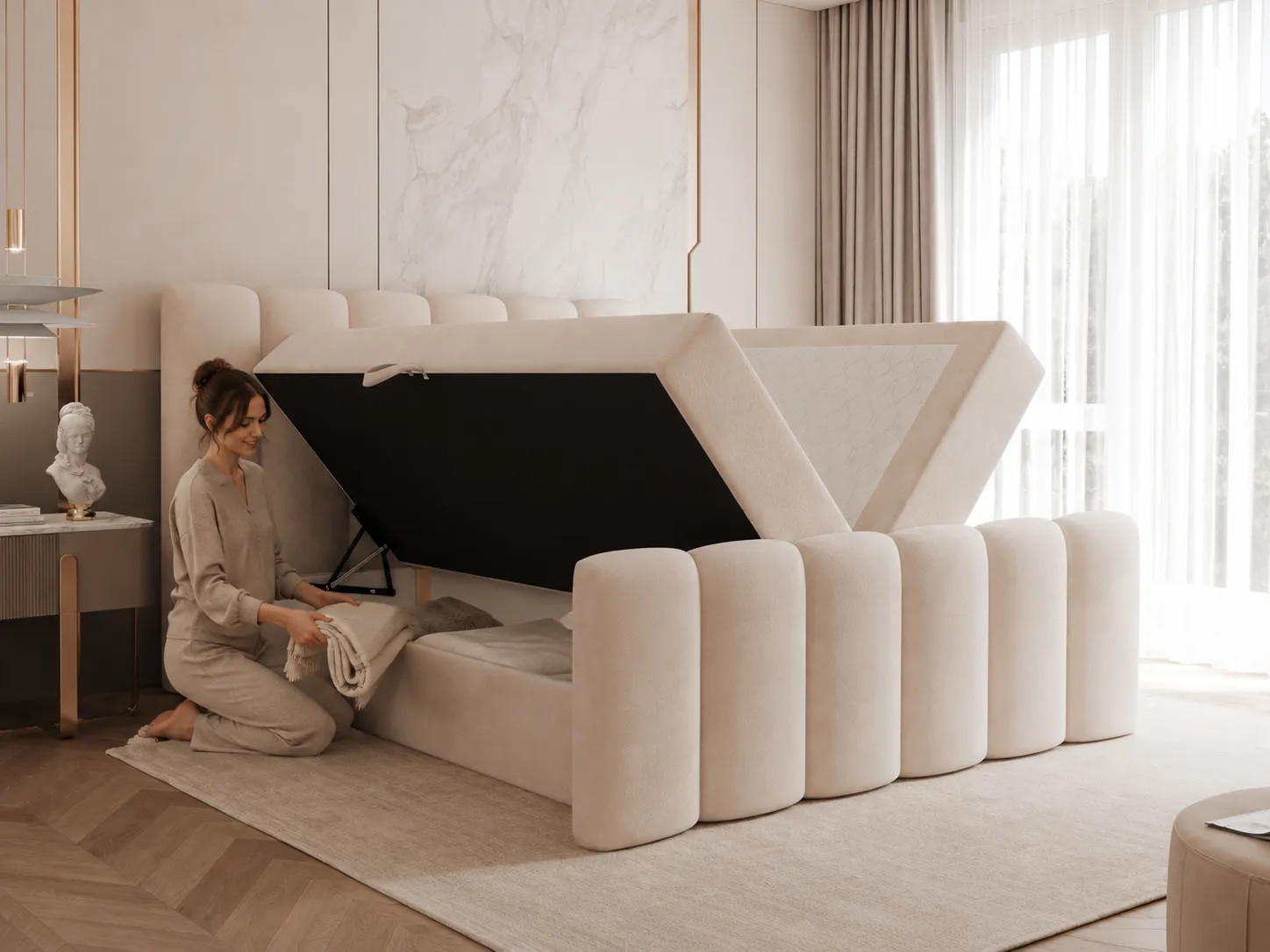 Boxspringbetten mit Bettkasten
