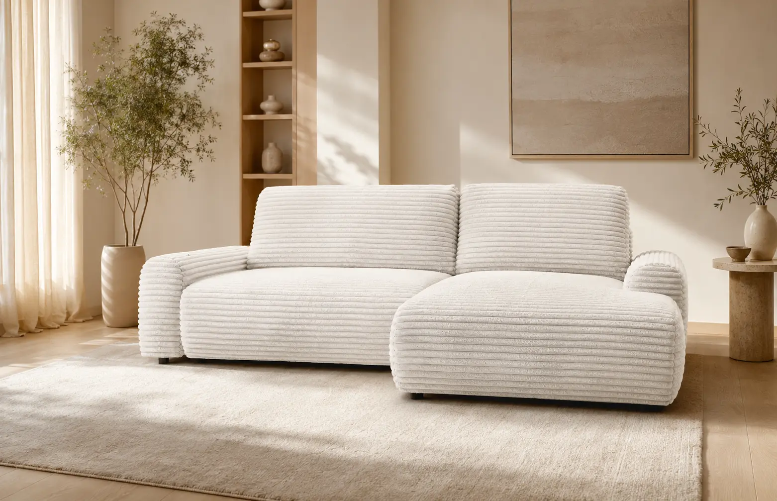 Cord Ecksofa MOUNIR mit Schlaffunktion
